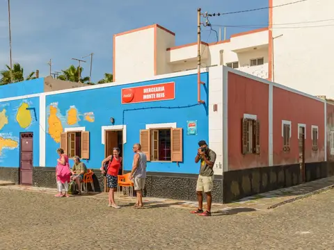 Colourful houses in Cape Verde