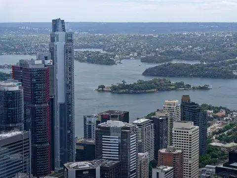 Sydney and its harbour from above