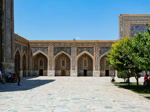 Courtyard of a madrasa in Samarkand